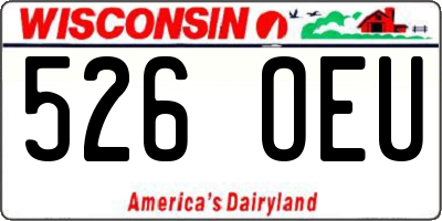 WI license plate 526OEU