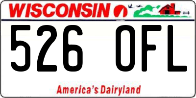 WI license plate 526OFL