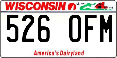 WI license plate 526OFM