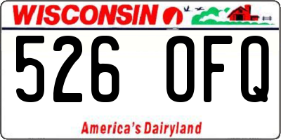 WI license plate 526OFQ