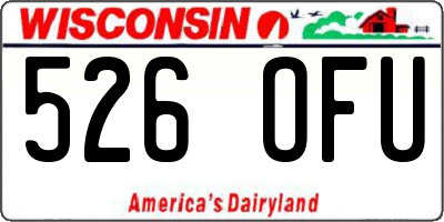 WI license plate 526OFU