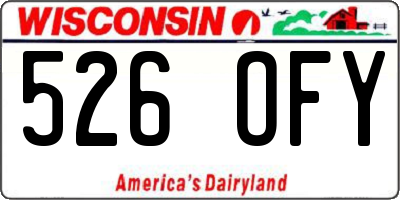 WI license plate 526OFY