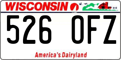WI license plate 526OFZ