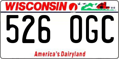 WI license plate 526OGC