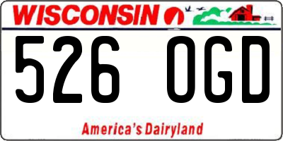 WI license plate 526OGD