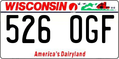 WI license plate 526OGF