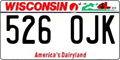 WI license plate 526OJK