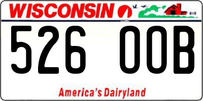 WI license plate 526OOB