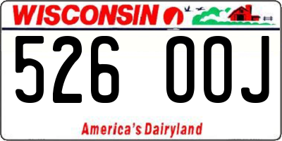 WI license plate 526OOJ