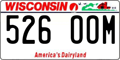 WI license plate 526OOM