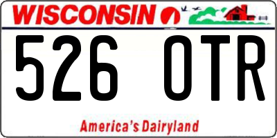 WI license plate 526OTR