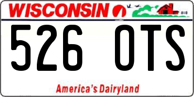 WI license plate 526OTS