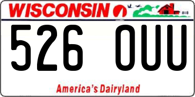WI license plate 526OUU