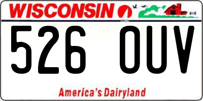 WI license plate 526OUV