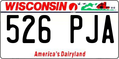 WI license plate 526PJA