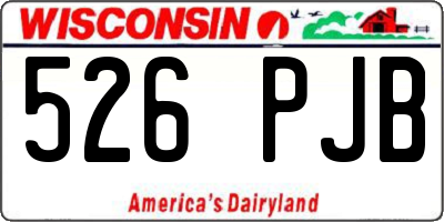 WI license plate 526PJB