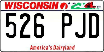 WI license plate 526PJD