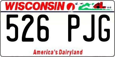 WI license plate 526PJG
