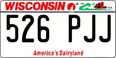 WI license plate 526PJJ