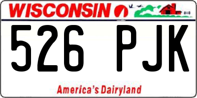 WI license plate 526PJK