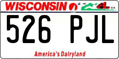 WI license plate 526PJL
