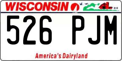 WI license plate 526PJM