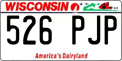 WI license plate 526PJP