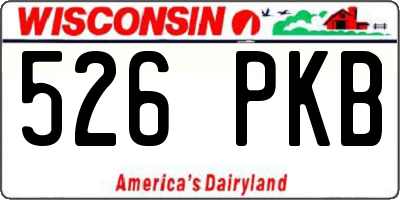 WI license plate 526PKB