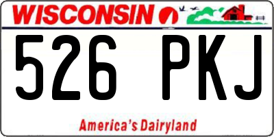 WI license plate 526PKJ