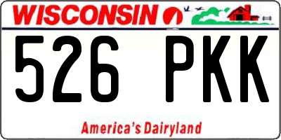WI license plate 526PKK