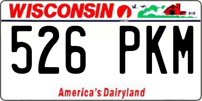 WI license plate 526PKM
