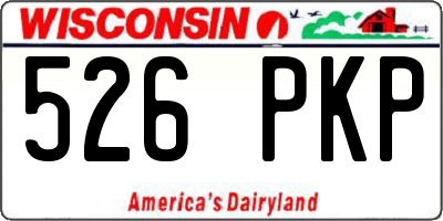 WI license plate 526PKP