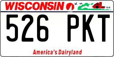 WI license plate 526PKT