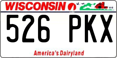 WI license plate 526PKX