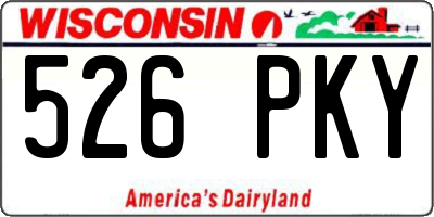WI license plate 526PKY
