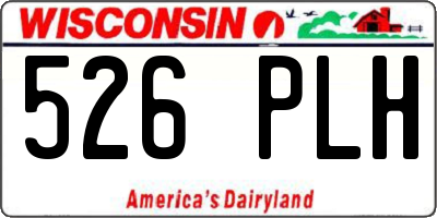 WI license plate 526PLH