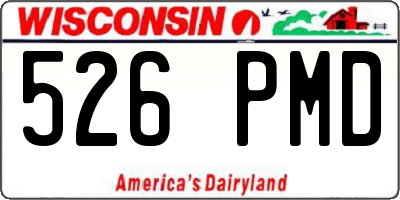 WI license plate 526PMD