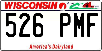 WI license plate 526PMF
