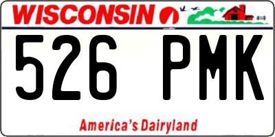 WI license plate 526PMK