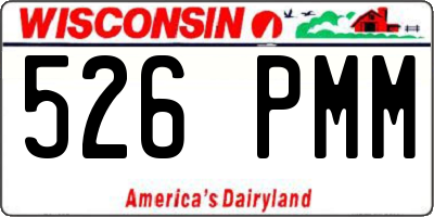 WI license plate 526PMM