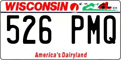 WI license plate 526PMQ