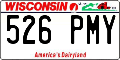WI license plate 526PMY