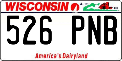 WI license plate 526PNB