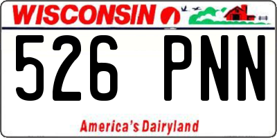 WI license plate 526PNN