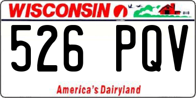 WI license plate 526PQV