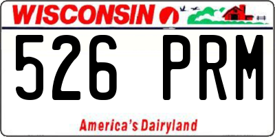 WI license plate 526PRM