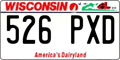 WI license plate 526PXD