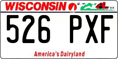 WI license plate 526PXF