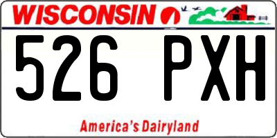 WI license plate 526PXH