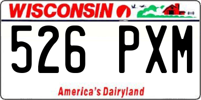 WI license plate 526PXM